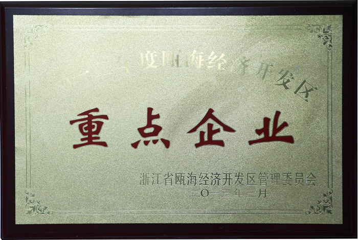 鼎業重點（diǎn）企業證書