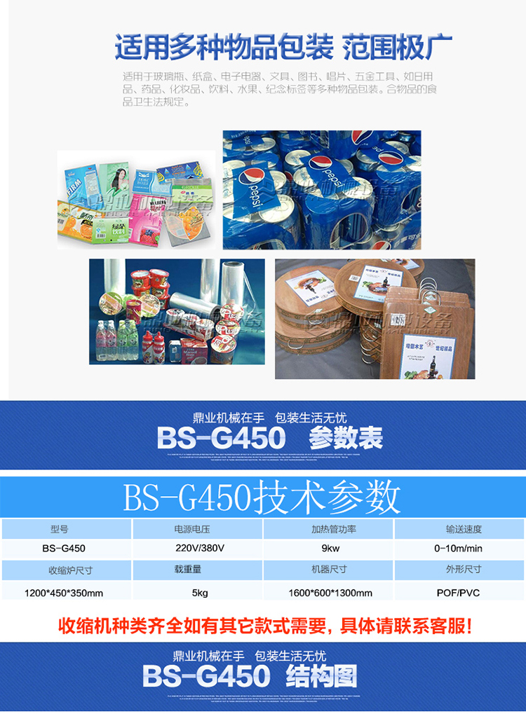 熱收縮包裝機技術（shù）參數表