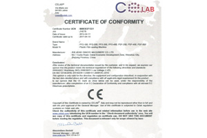 鼎業手壓腳踏機(jī)CE證書 鼎業手壓腳踏機CE證書