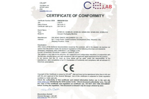 鼎業真空機CE證書 鼎業真空機CE證書