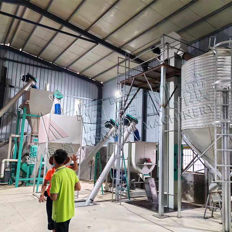 廣東汕尾時產3-5噸水滴（dī）型粉狀飼料機（jī）組